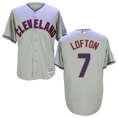 Indians #7 Kenny Lofton Grey New Cool Base Stitched MLB Jersey
